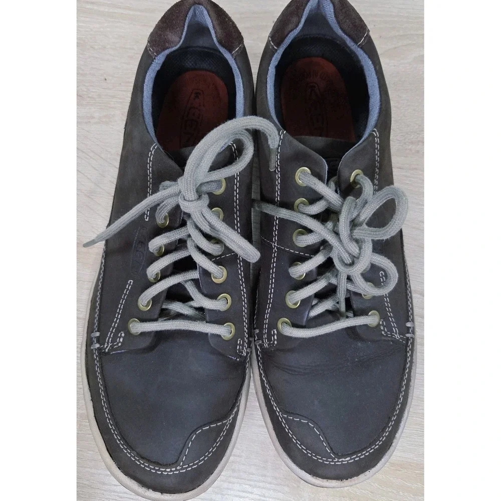 Keen (Men's Size 10) Glenhaven Sneaker Brown Leather Casual Comfort Shoes‎